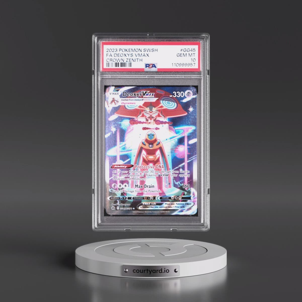 2023 Pokémon Sword and Shield Crown Zenith #GG45 Deoxys Vmax - Full Art (PSA 10 GEM MINT)