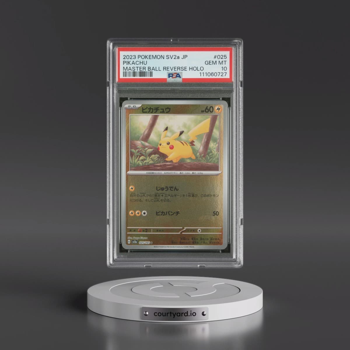 2023 Pokémon Sv2a-Pokémon 151 #025 Pikachu - Reverse Holo Master Ball (PSA 10 GEM MINT)