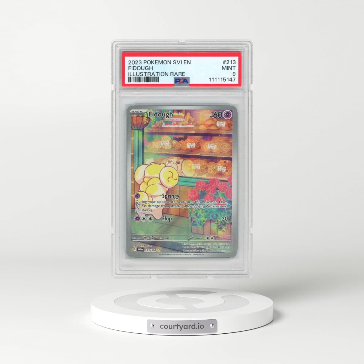 2023 Pokémon Svi EN-Scarlet & Violet #213 Fidough - Illustration Rare (PSA 9 MINT)