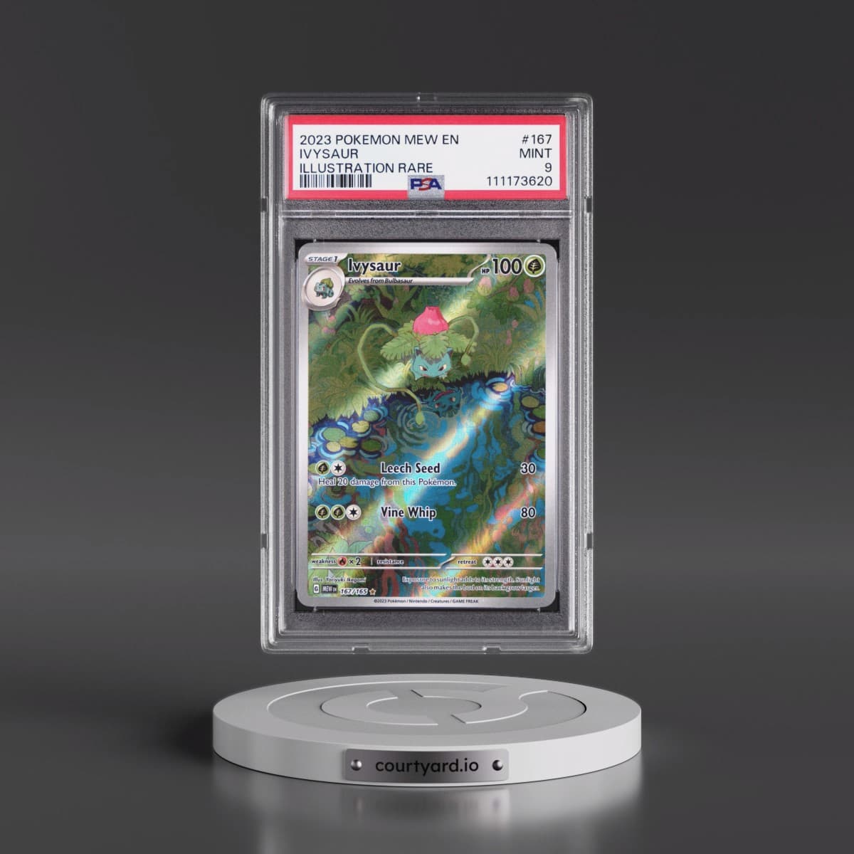 2023 Pokémon Mew EN-151 #167 Ivysaur - Illustration Rare (PSA 9 MINT)