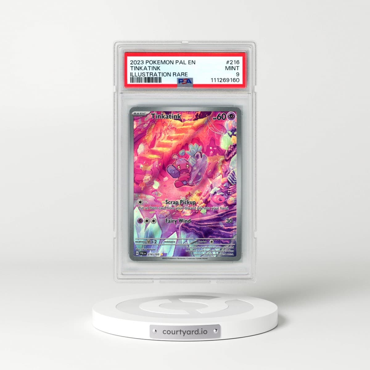 2023 Pokémon Pal EN-Paldea Evolved #216 Tinkatink - Illustration Rare (PSA 9 MINT)