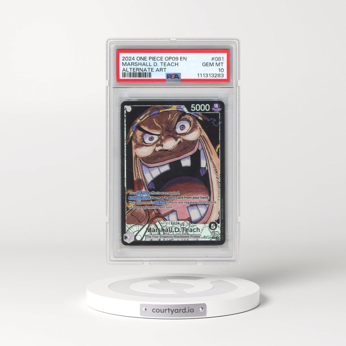 2024 One Piece OP09-Emperors in the New World #081 Marshall D. Teach - Alternate Art (PSA 10 GEM MINT)