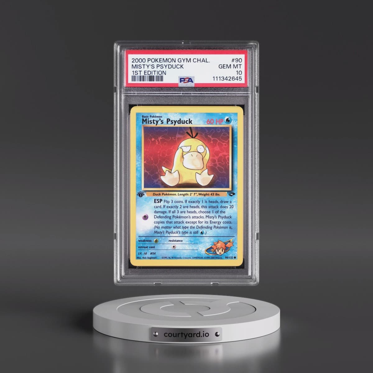 2000 Pokémon Gym Challenge #90 Misty's Psyduck - 1st Edition (PSA 10 GEM MINT)