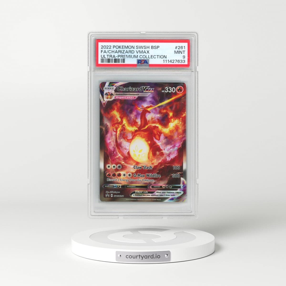 2022 Pokémon Swsh Black Star Promo #261 Charizard Vmax - Full Art Sword & Shield Ultra-Premium Collection-Charizard (PSA 9 MINT)