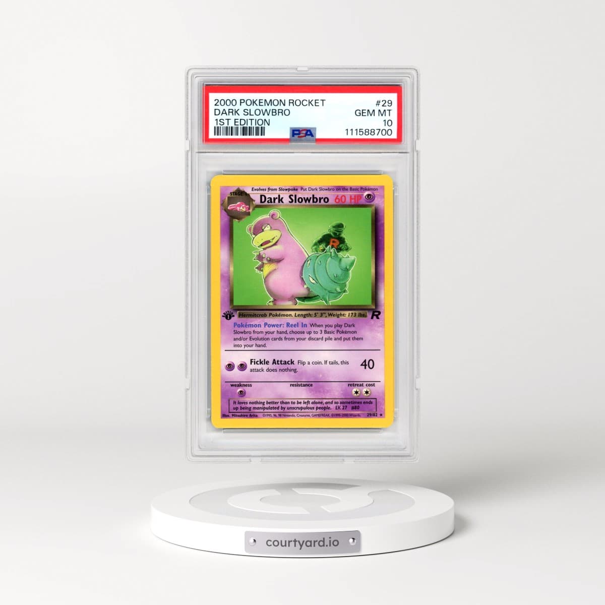 2000 Pokémon Rocket #29 Dark Slowbro - 1st Edition (PSA 10 GEM MINT)