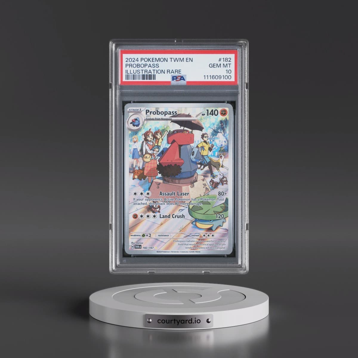 2024 Pokémon Twm EN-Twilight Masquerade #182 Probopass - Illustration Rare (PSA 10 GEM MINT)