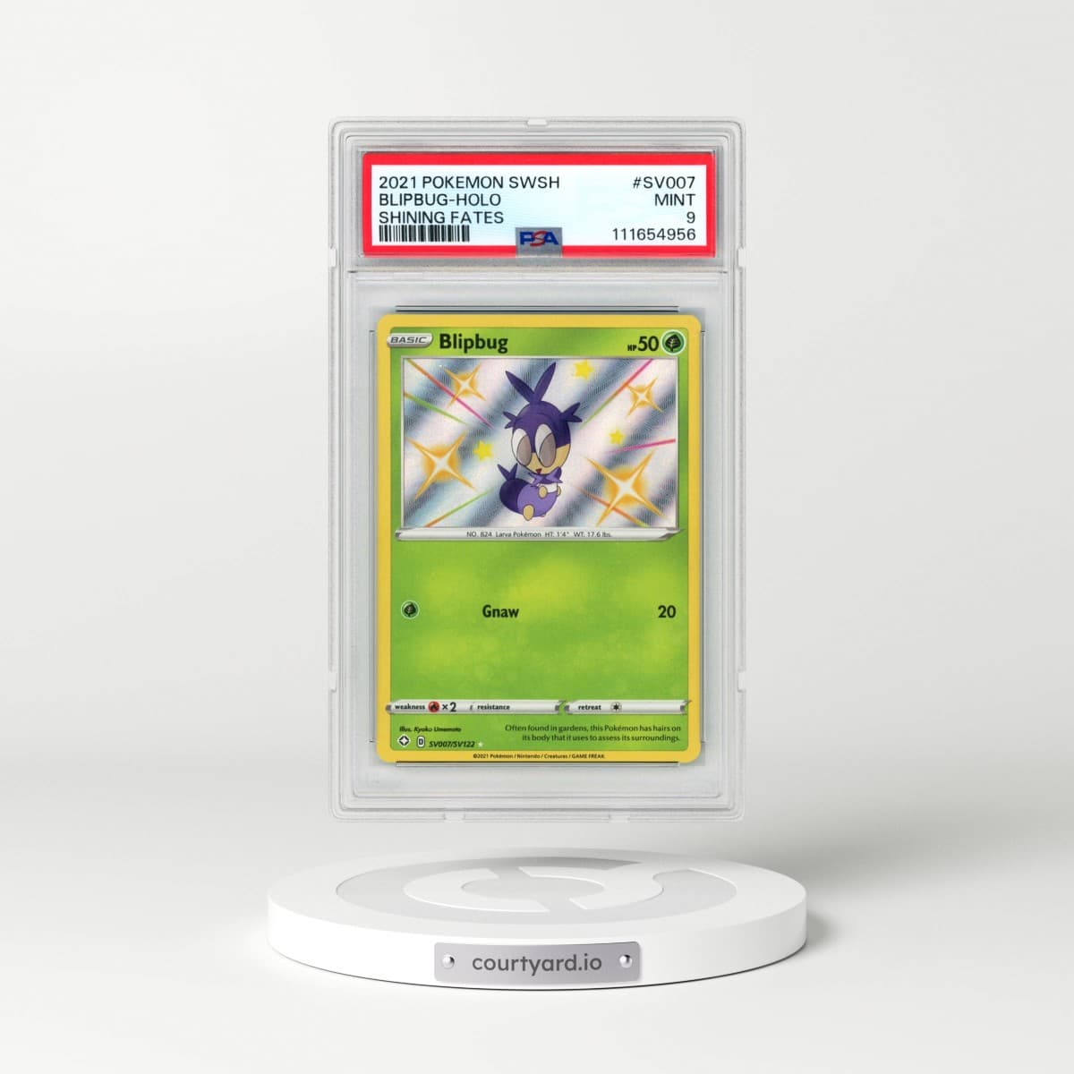 2021 Pokémon Sword & Shield Shining Fates #SV007 Blipbug - Holo (PSA 9 MINT)