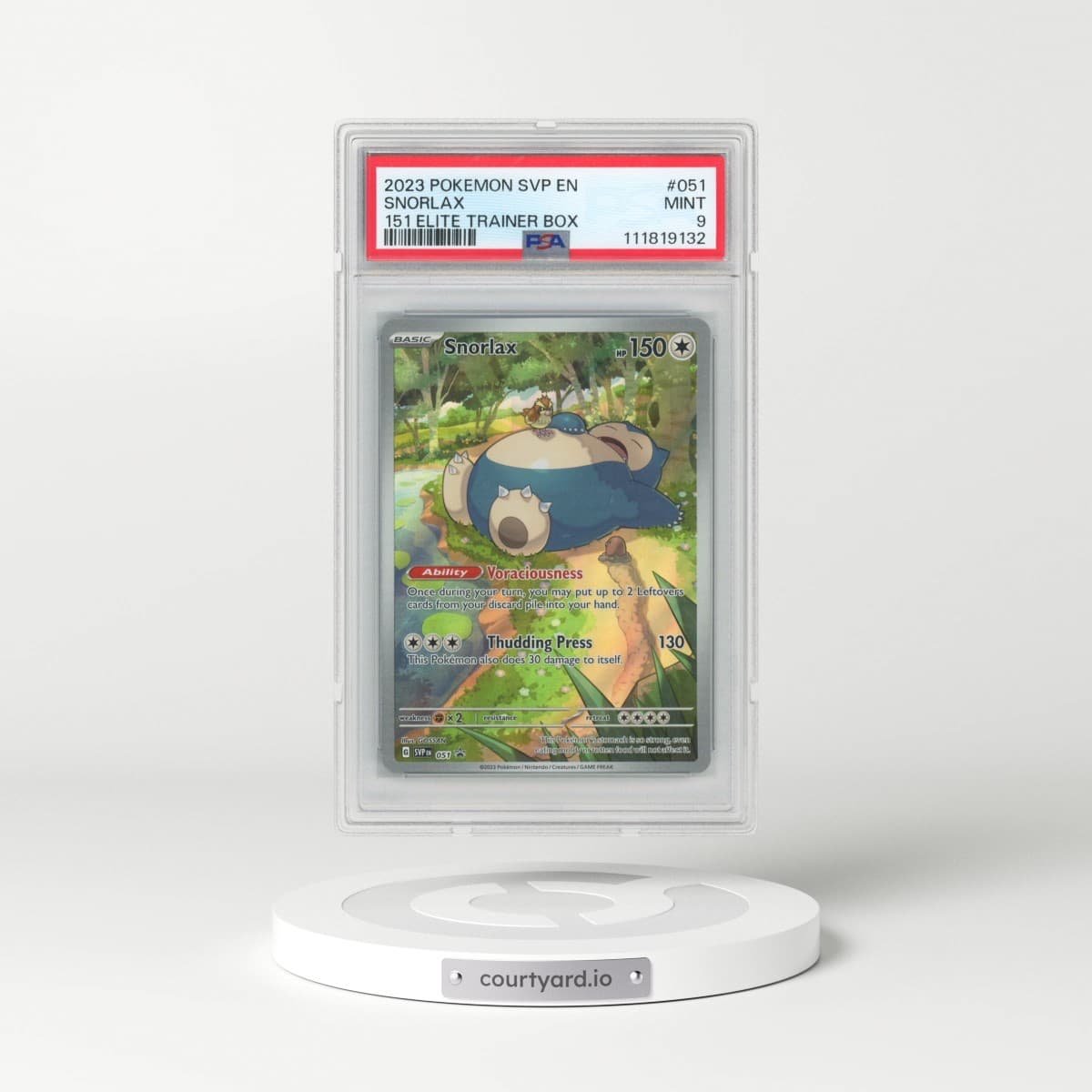 2023 Pokémon Svp EN-SV Black Star Promo #051 Snorlax - 151 Elite Trainer Box (PSA 9 MINT)