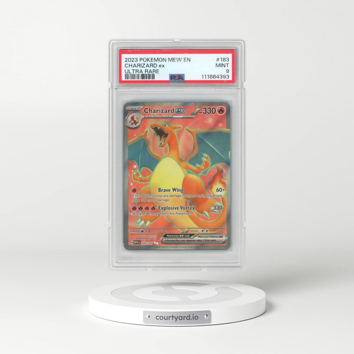 2023 Pokémon Mew EN-151 #183 Charizard EX - Holo Ultra Rare (PSA 9 MINT)