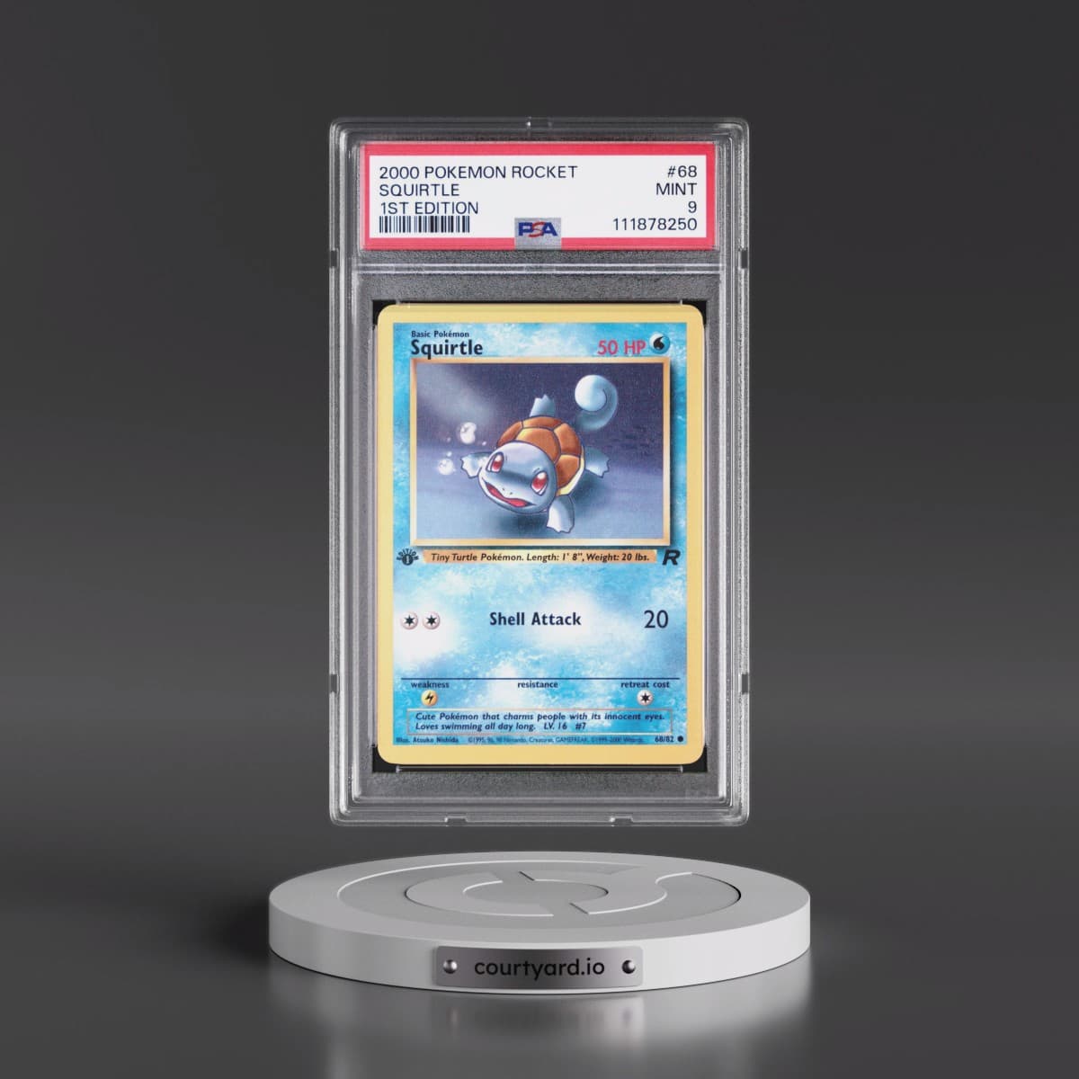 2000 Pokémon Rocket #68 Squirtle - 1st Edition (PSA 9 MINT)
