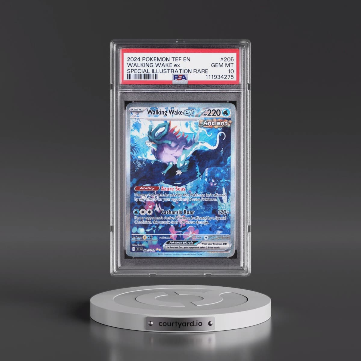 2024 Pokémon Tef EN-Temporal Forces #205 Walking Wake EX - Holo Special Illustration Rare (PSA 10 GEM MINT)