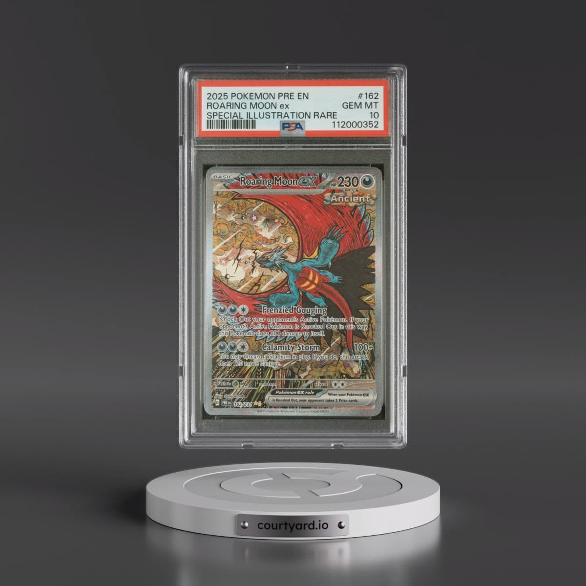 2025 Pokémon Pre EN-Prismatic Evolutions #162 Roaring Moon EX - Holo Special Illustration Rare (PSA 10 GEM MINT)