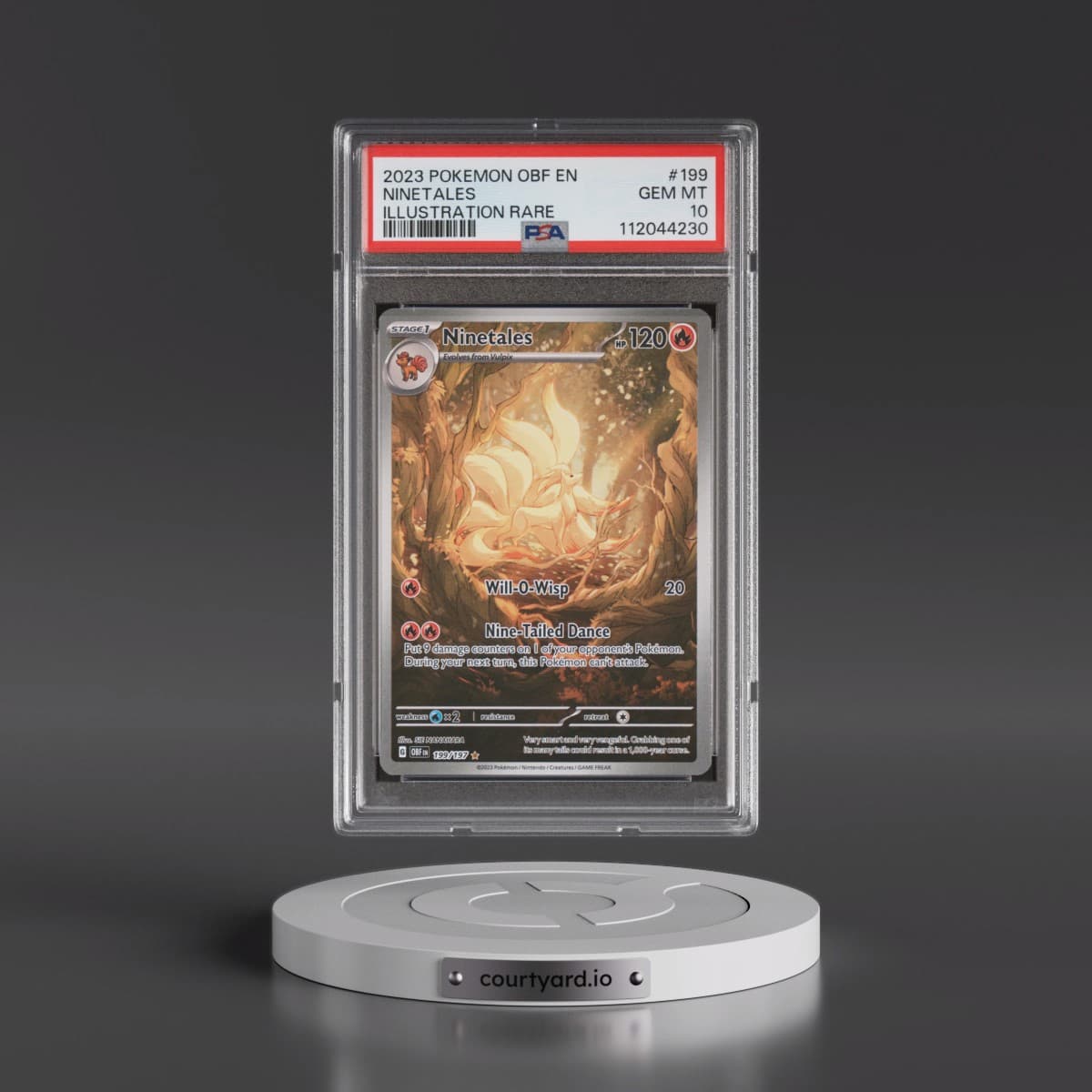 2023 Pokémon Obf EN-Obsidian Flames #199 Ninetales - Illustration Rare (PSA 10 GEM MINT)