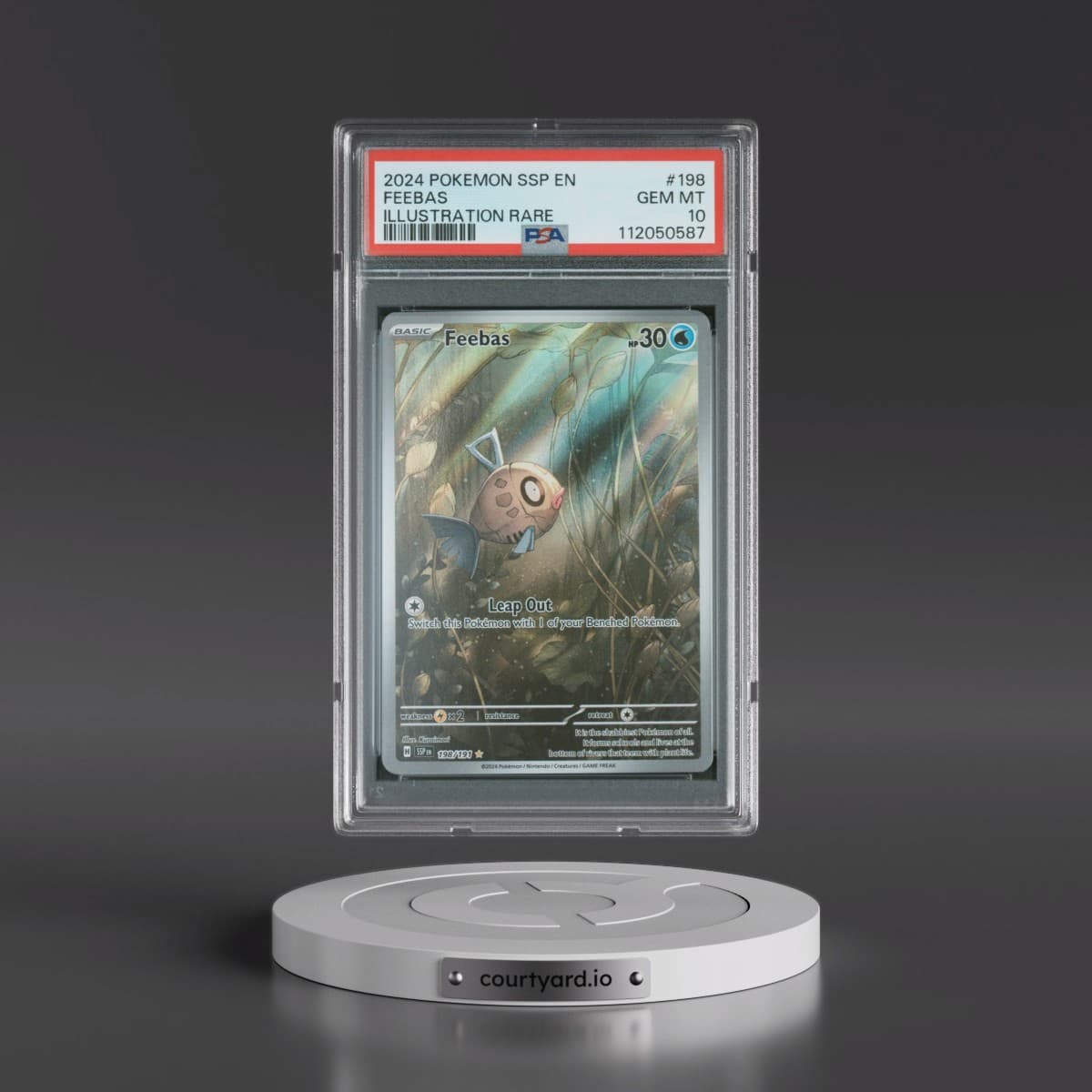 2024 Pokémon Ssp EN-Surging Sparks #198 Feebas - Illustration Rare (PSA 10 GEM MINT)
