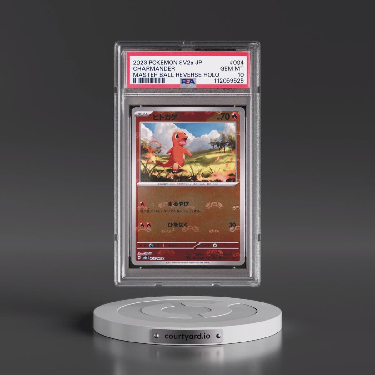 2023 Pokémon Sv2a-Pokémon Card 151 #004 Charmander - Reverse Holo Master Ball (PSA 10 GEM MINT)