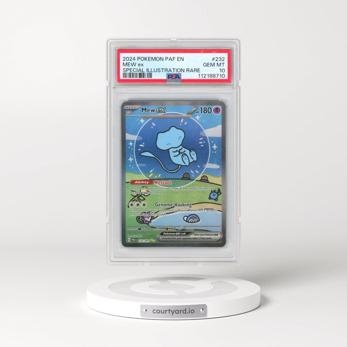2024 Pokémon Paf EN-Paldean Fates #232 Mew EX - Holo Special Illustration Rare (PSA 10 GEM MINT)