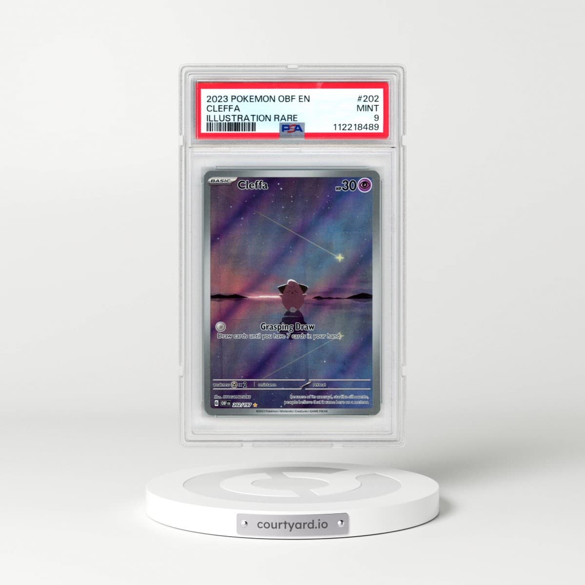 2023 Pokémon Obf EN-Obsidian Flames #202 Cleffa - Illustration Rare (PSA 9 MINT)
