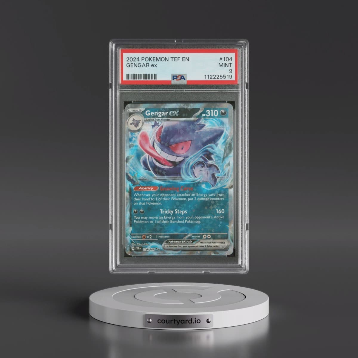 2024 Pokémon Tef EN-Temporal Forces #104 Gengar EX - Holo (PSA 9 MINT)