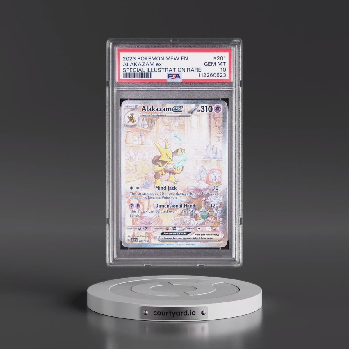 2023 Pokémon Mew EN-151 #201 Alakazam EX - Holo Special Illustration Rare (PSA 10 GEM MINT)