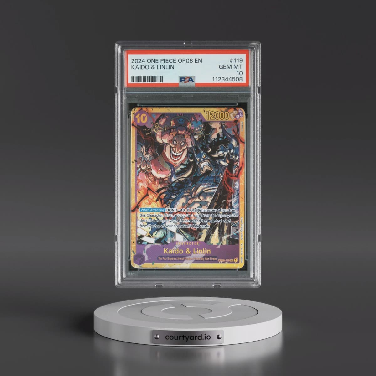 2024 One Piece OP08-Two Legends #119 Kaido & Linlin (PSA 10 GEM MINT)