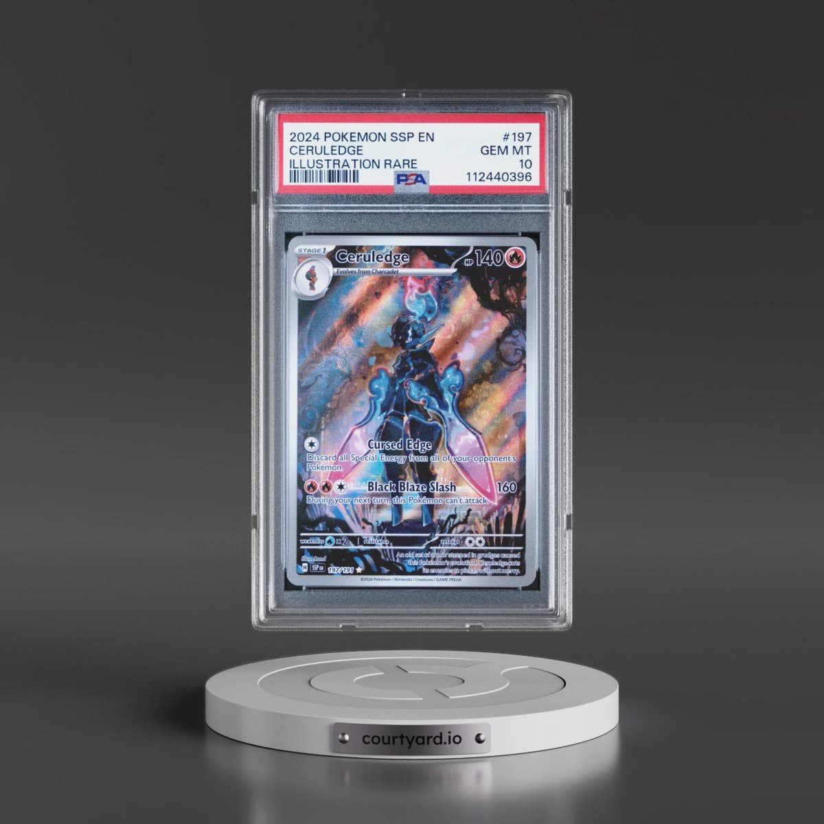 2024 Pokémon Ssp EN-Surging Sparks #197 Ceruledge - Illustration Rare (PSA 10 GEM MINT)