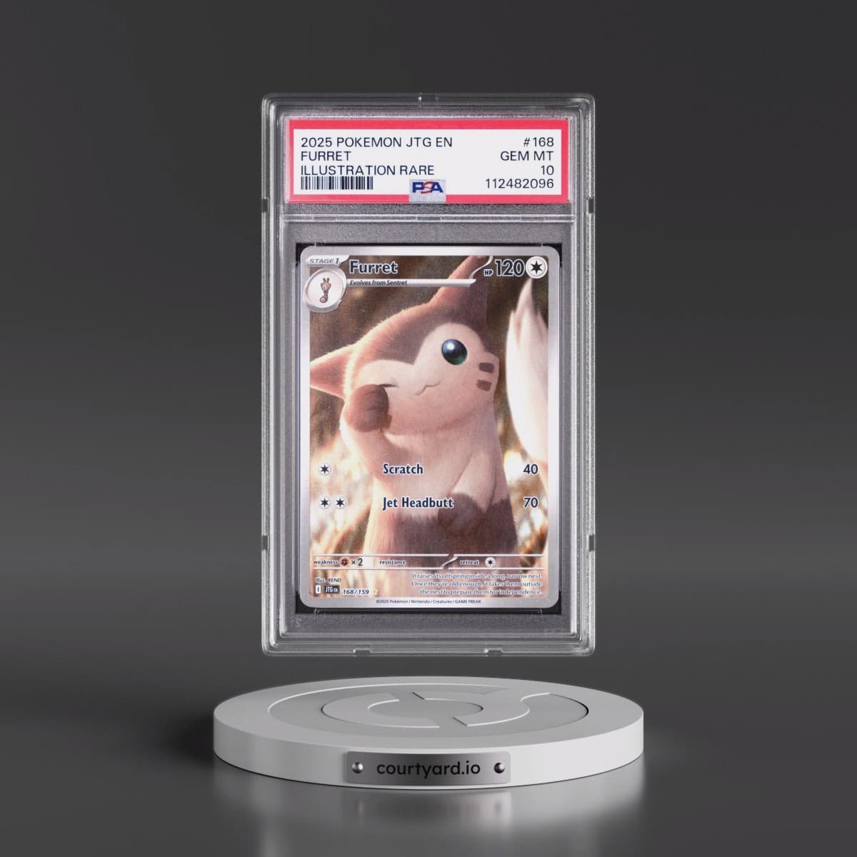 2025 Pokémon Jtg EN-Journey Together #168 Furret - Illustration Rare (PSA 10 GEM MINT)