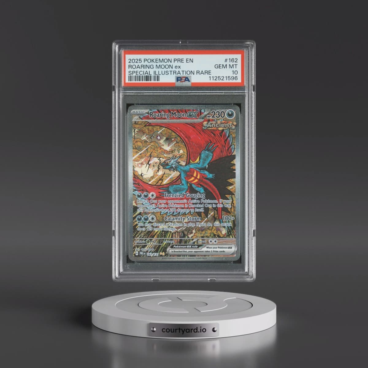 2025 Pokémon Pre EN-Prismatic Evolutions #162 Roaring Moon EX - Holo Special Illustration Rare (PSA 10 GEM MINT)