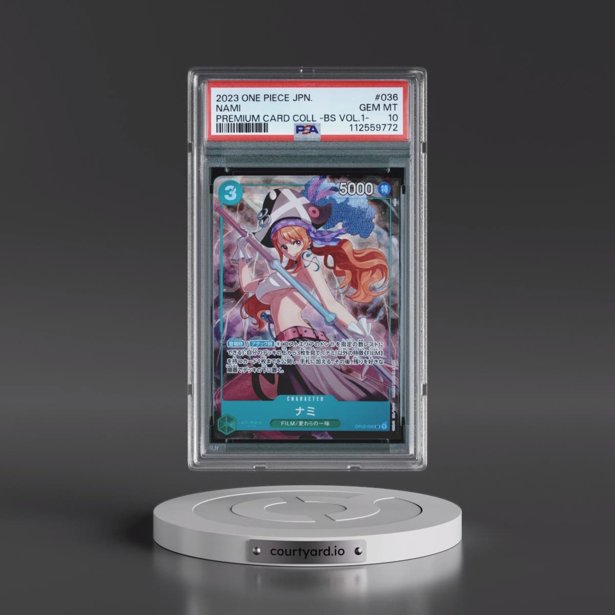 2023 One Piece Japanese Premium Card Collection -Best Selection Vol.1 #036 Nami (PSA 10 GEM MINT)