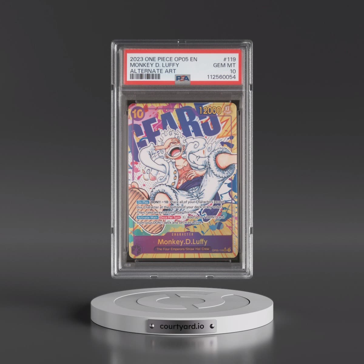 2023 One Piece Awakening of the New Era #119 Monkey D. Luffy - Alternate Art (PSA 10 GEM MINT)