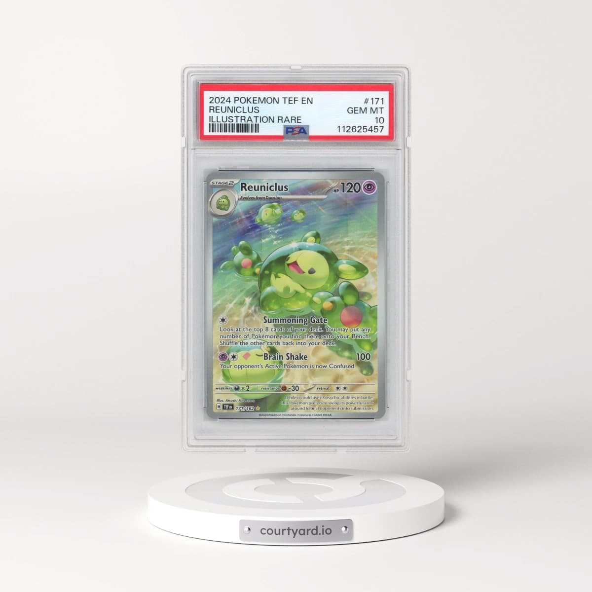 2024 Pokémon Tef EN-Temporal Forces #171 Reuniclus - Illustration Rare (PSA 10 GEM MINT)