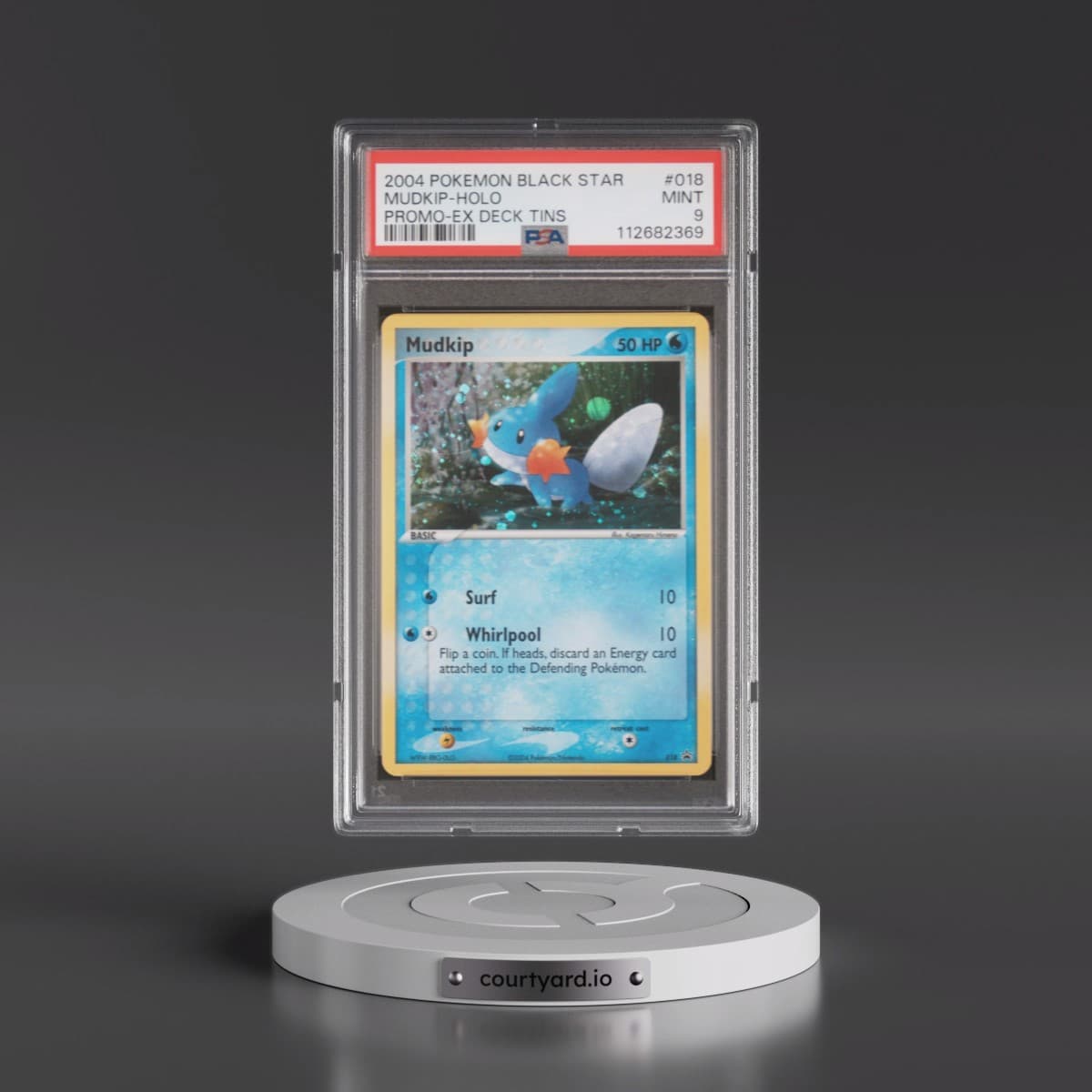 2004 Pokémon Black Star Promo #018 Mudkip - Holo EX Deck Tins (PSA 9 MINT)