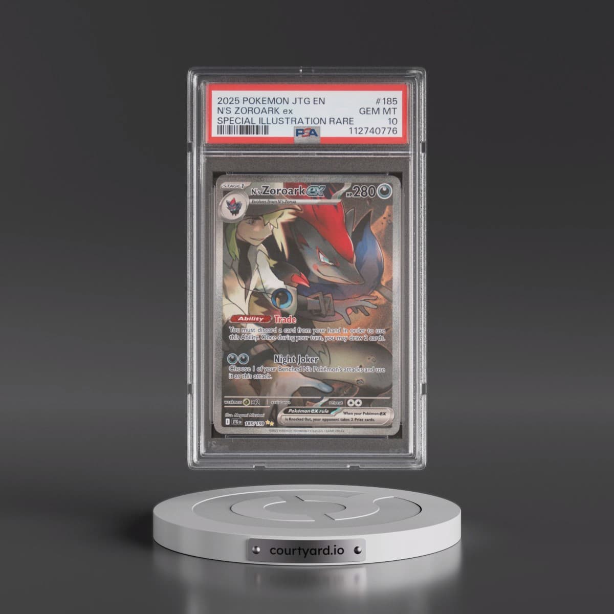2025 Pokémon Jtg EN-Journey Together #185 N's Zoroark EX - Holo Special Illustration Rare (PSA 10 GEM MINT)