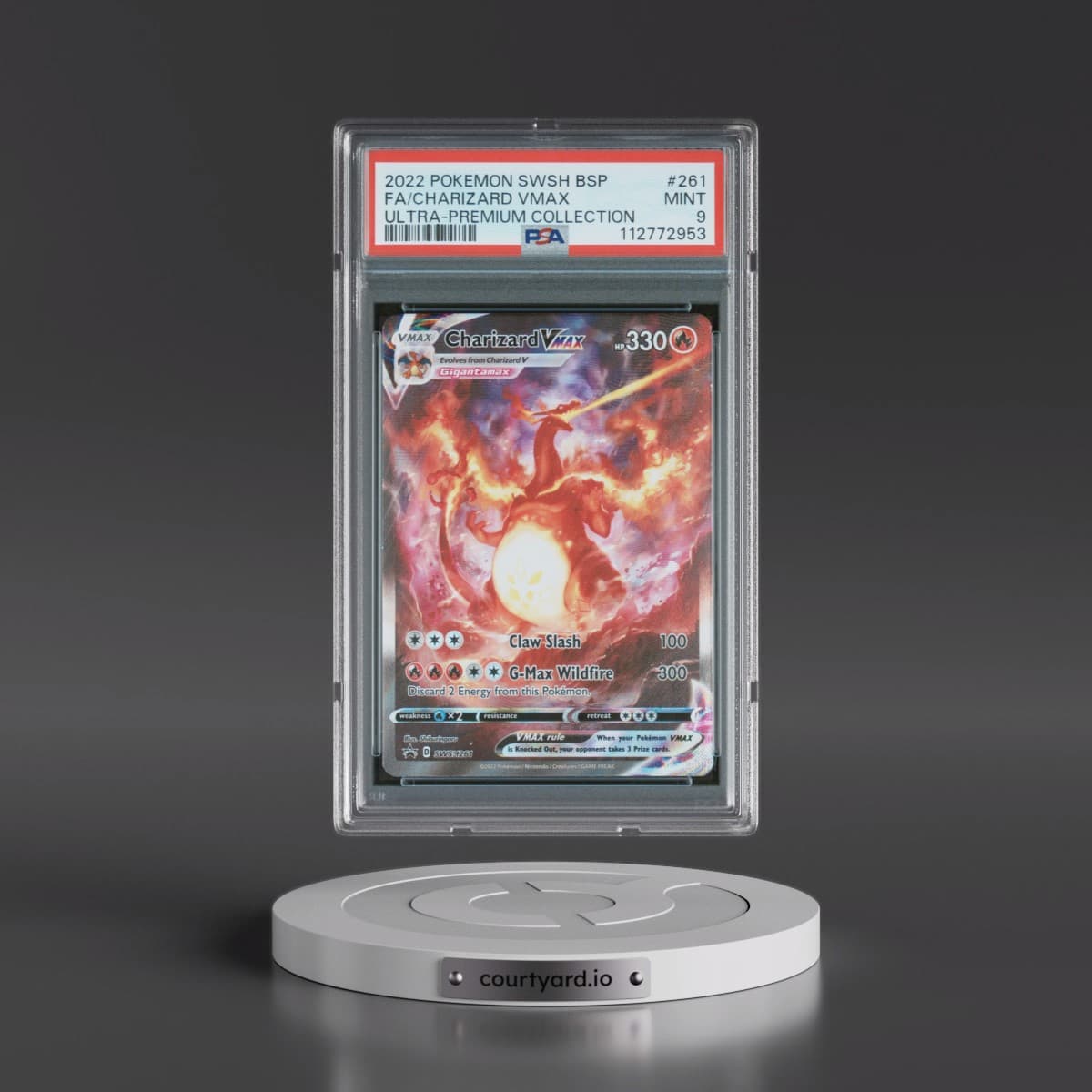 2022 Pokémon Swsh Black Star Promo #261 Charizard Vmax - Full Art Sword & Shield Ultra-Premium Collection-Charizard (PSA 9 MINT)