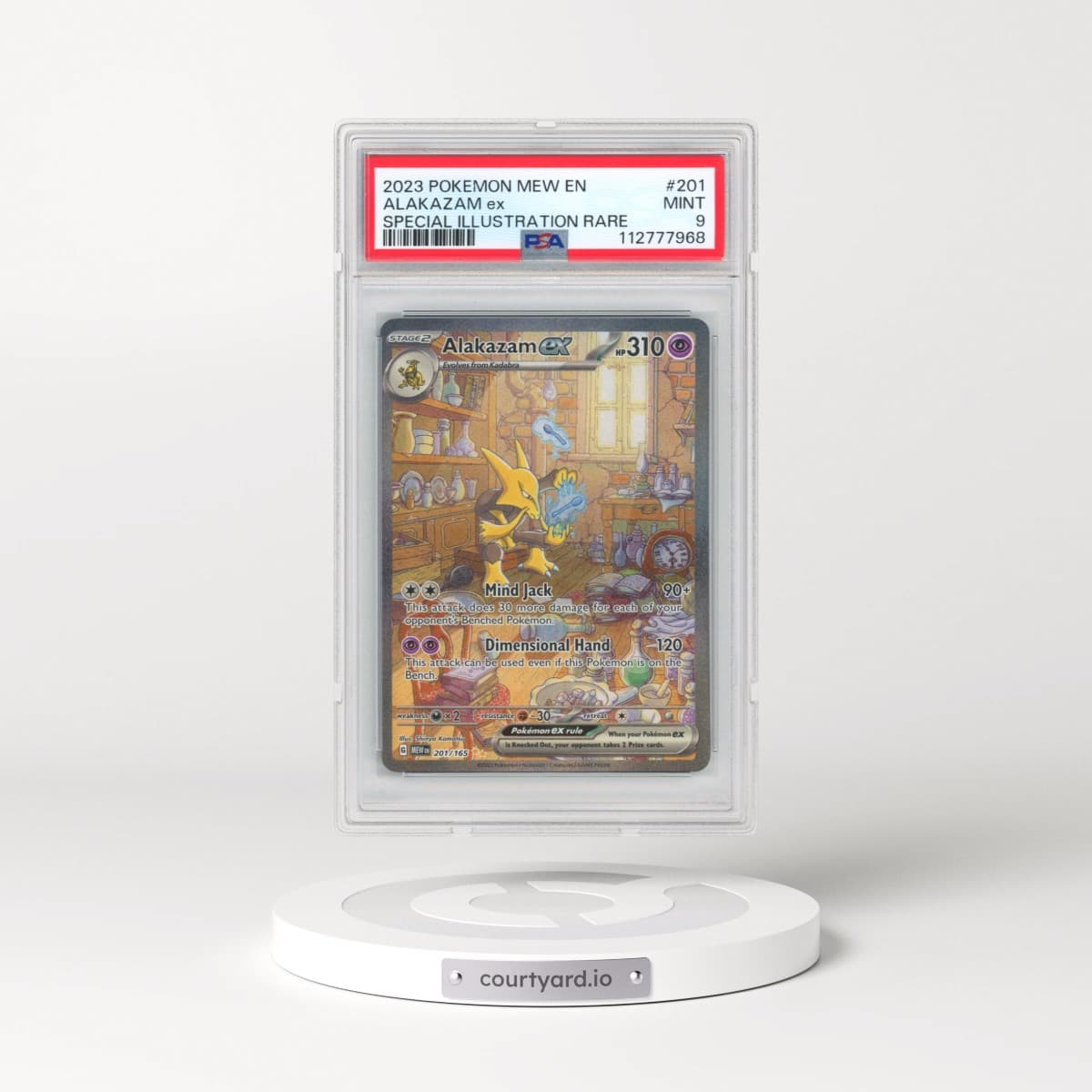 2023 Pokémon Mew EN-151 #201 Alakazam EX - Holo Special Illustration Rare (PSA 9 MINT)
