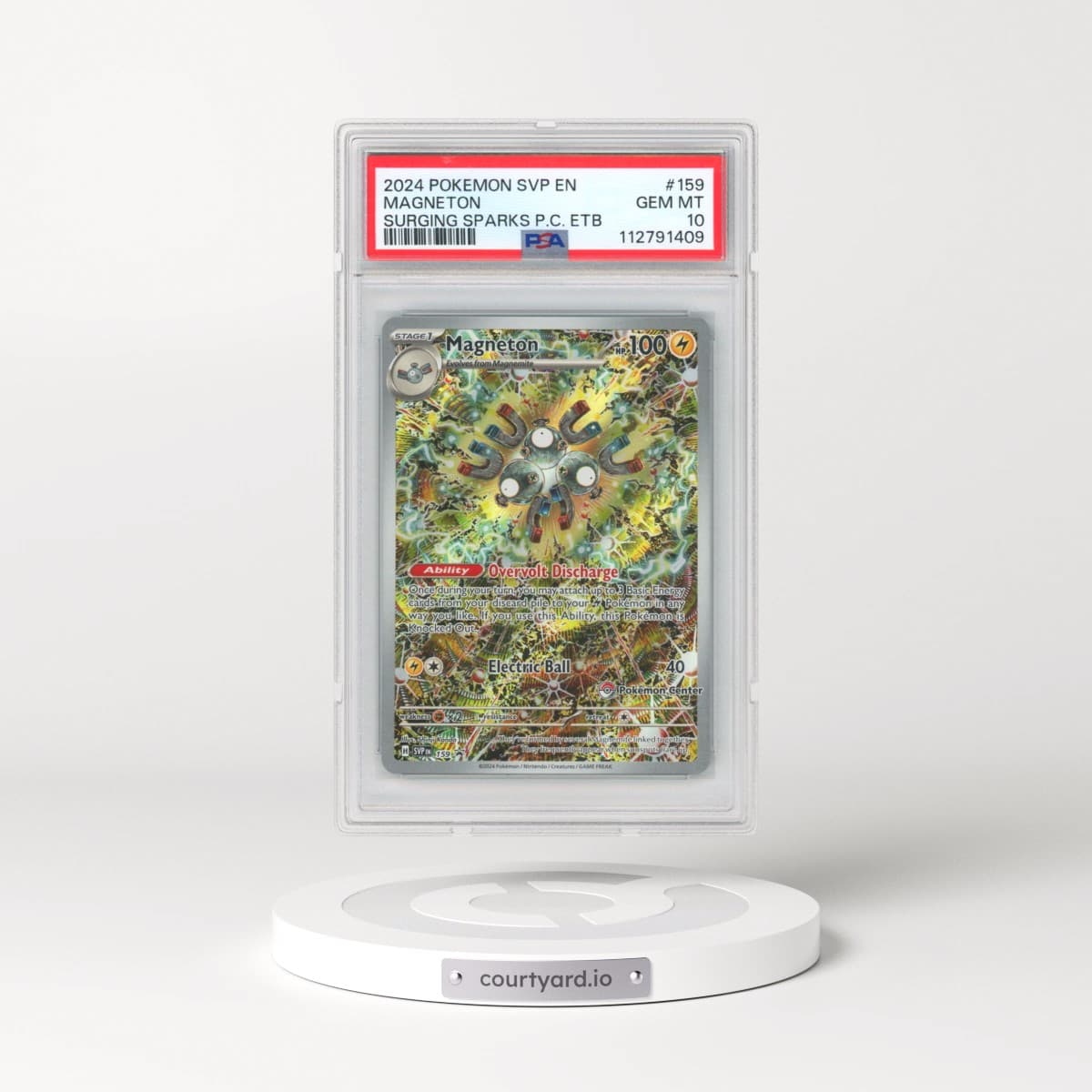 2024 Pokémon Svp EN-SV Black Star Promo #159 Magneton - Surging Sparks Pokemon Center Elite Trainer Box (PSA 10 GEM MINT)