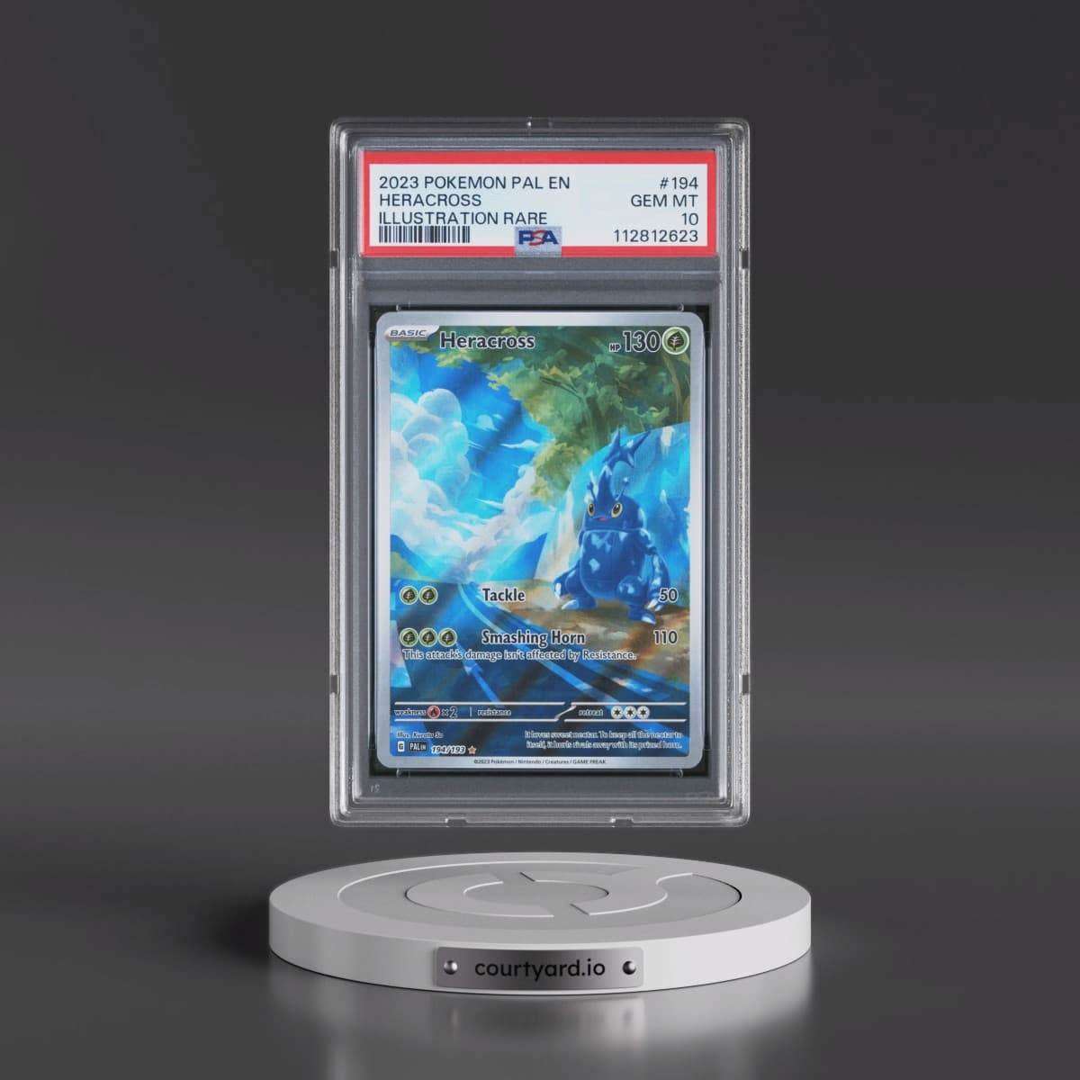 2023 Pokémon Pal EN-Paldea Evolved #194 Heracross - Illustration Rare (PSA 10 GEM MINT)