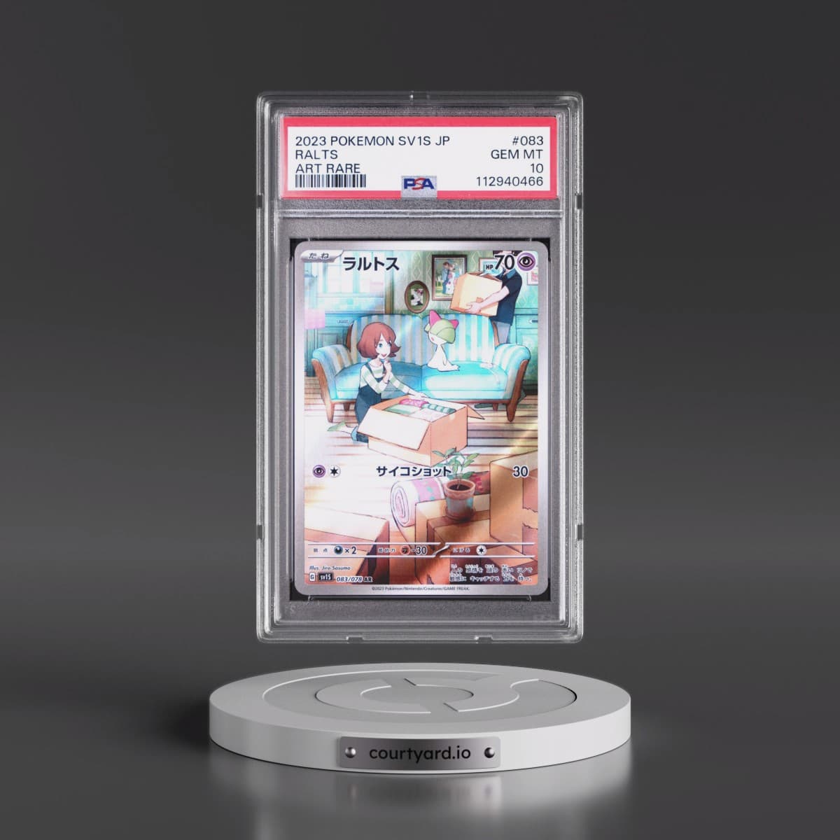 2023 Pokémon Sv1s-Scarlet EX #083 Ralts - Art Rare (PSA 10 GEM MINT)