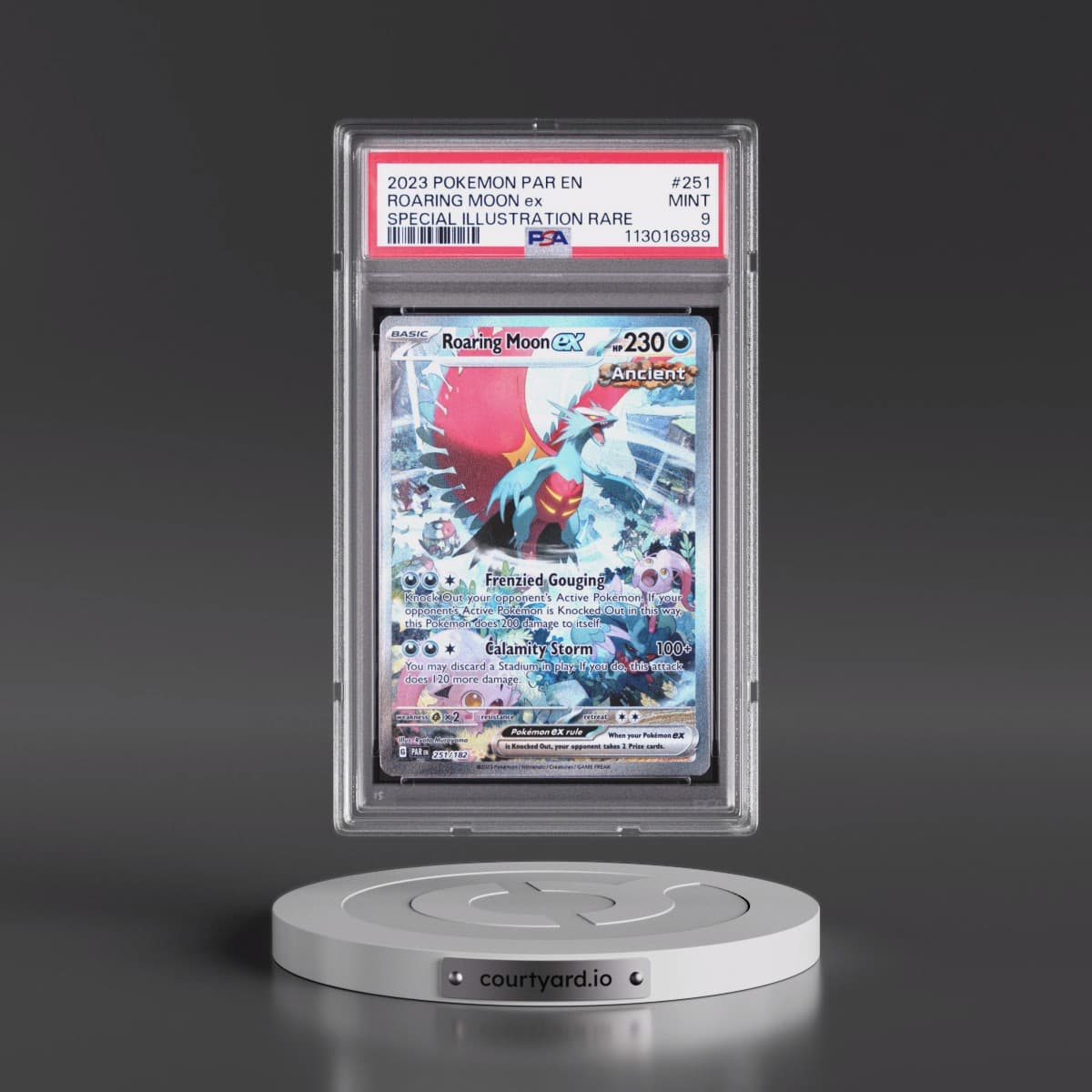 2023 Pokémon Par EN-Paradox Rift #251 Roaring Moon EX - Holo Special Illustration Rare (PSA 9 MINT)