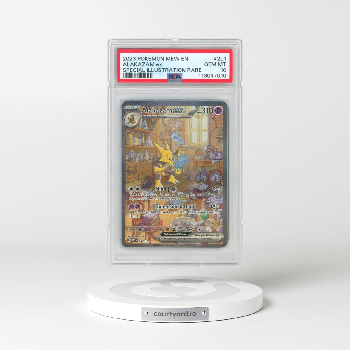 2023 Pokémon Mew EN-151 #201 Alakazam EX - Holo Special Illustration Rare (PSA 10 GEM MINT)
