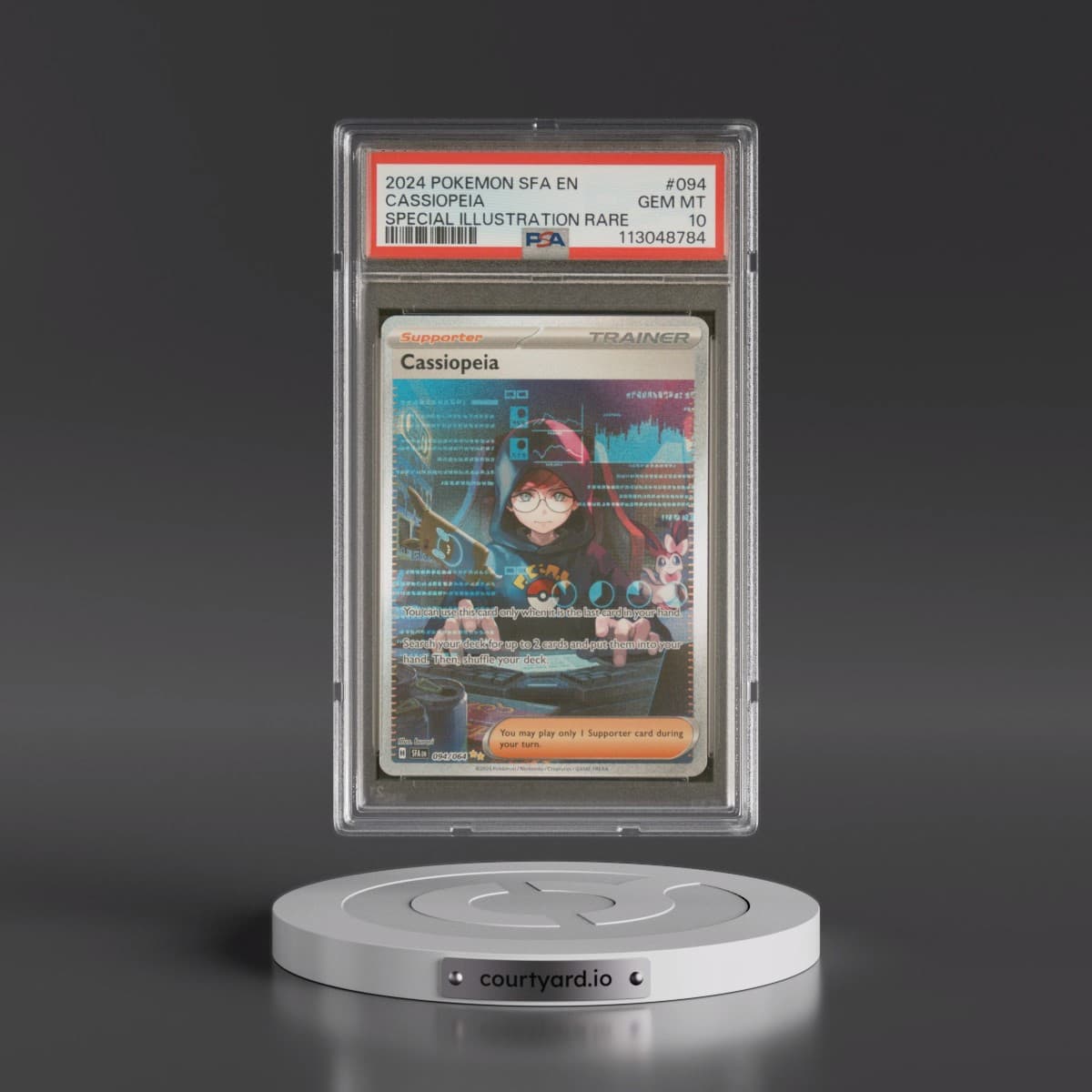 2024 Pokémon Sfa EN-Shrouded Fable #094 Cassiopeia - Special Illustration Rare (PSA 10 GEM MINT)