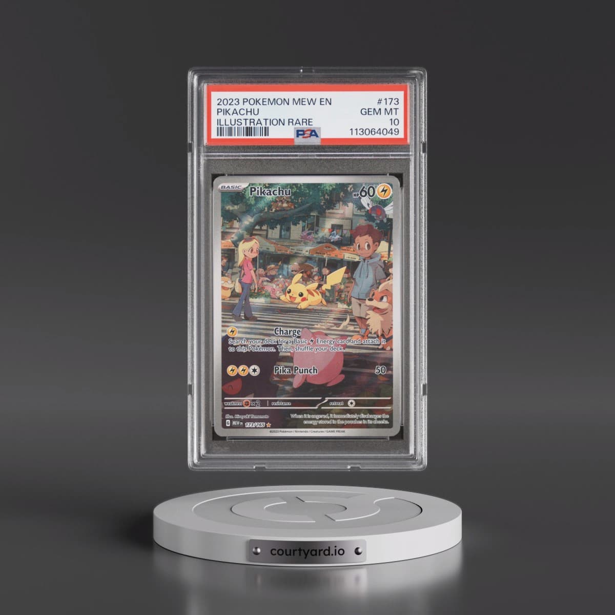 2023 Pokémon Mew EN-151 #173 Pikachu - Illustration Rare (PSA 10 GEM MINT)