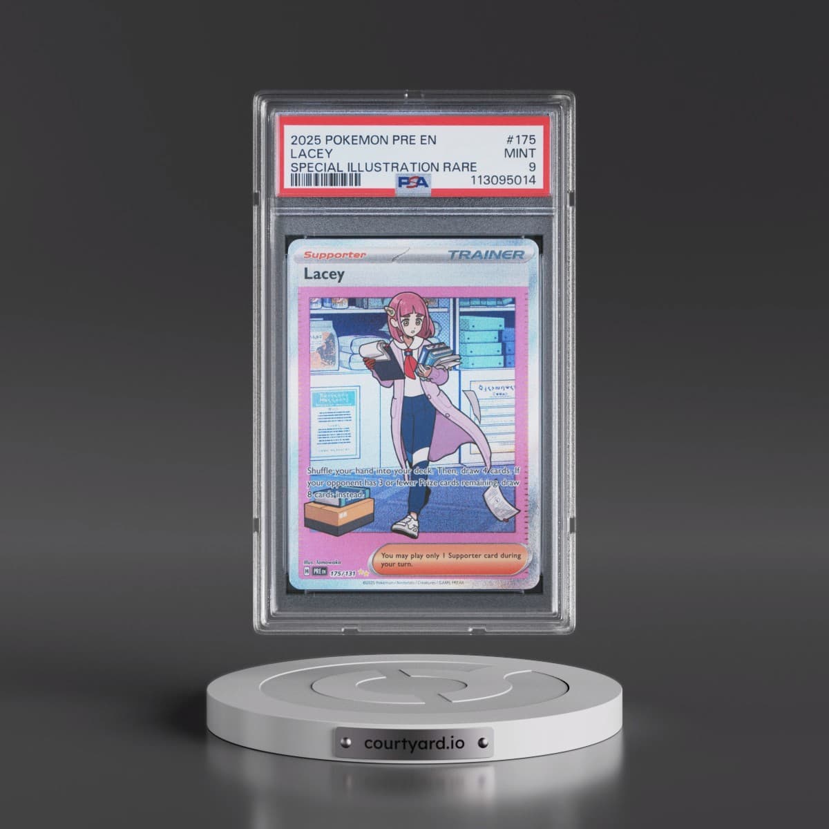 2025 Pokémon Pre EN-Prismatic Evolutions #175 Lacey - Special Illustration Rare (PSA 9 MINT)
