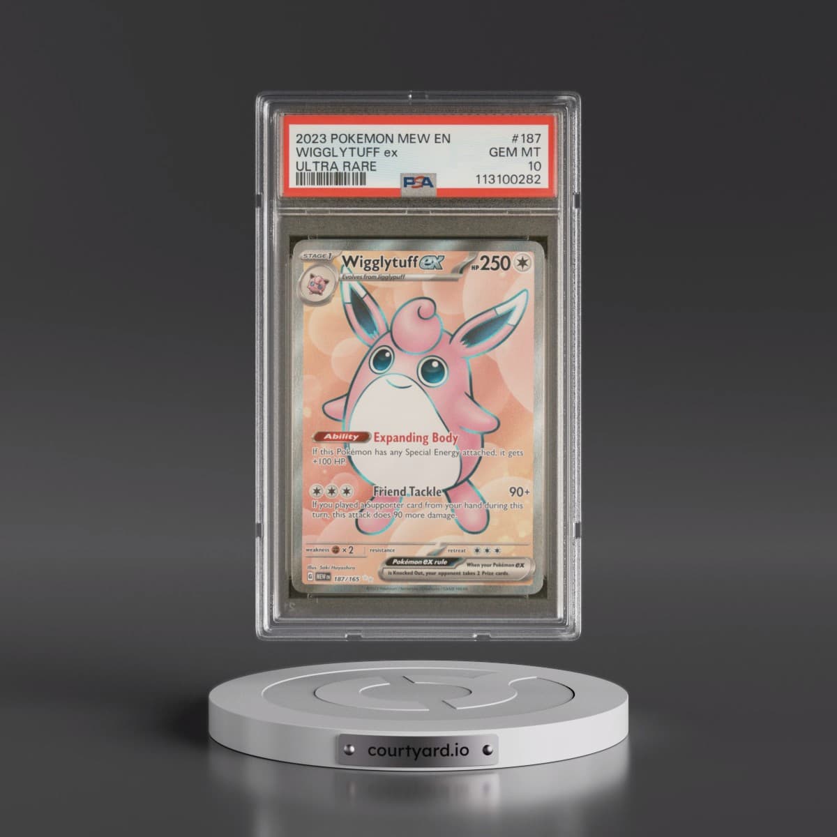 2023 Pokémon Mew EN-151 #187 Wigglytuff EX - Holo Ultra Rare (PSA 10 GEM MINT)