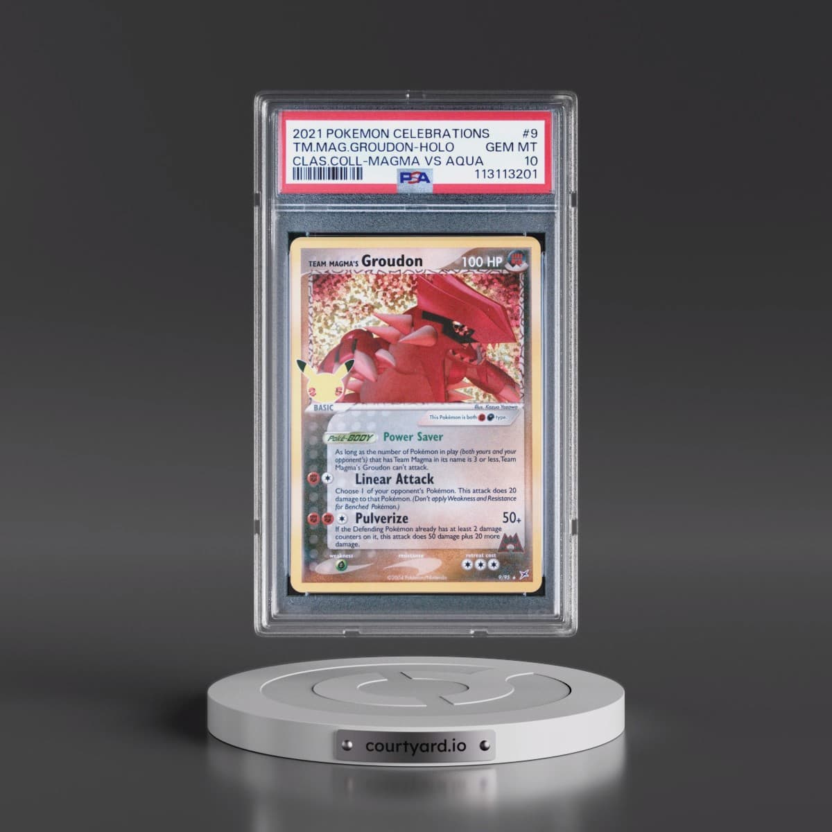 2021 Pokémon Celebrations Classic Collection #9 Team Magma's Groudon - Holo (PSA 10 GEM MINT)