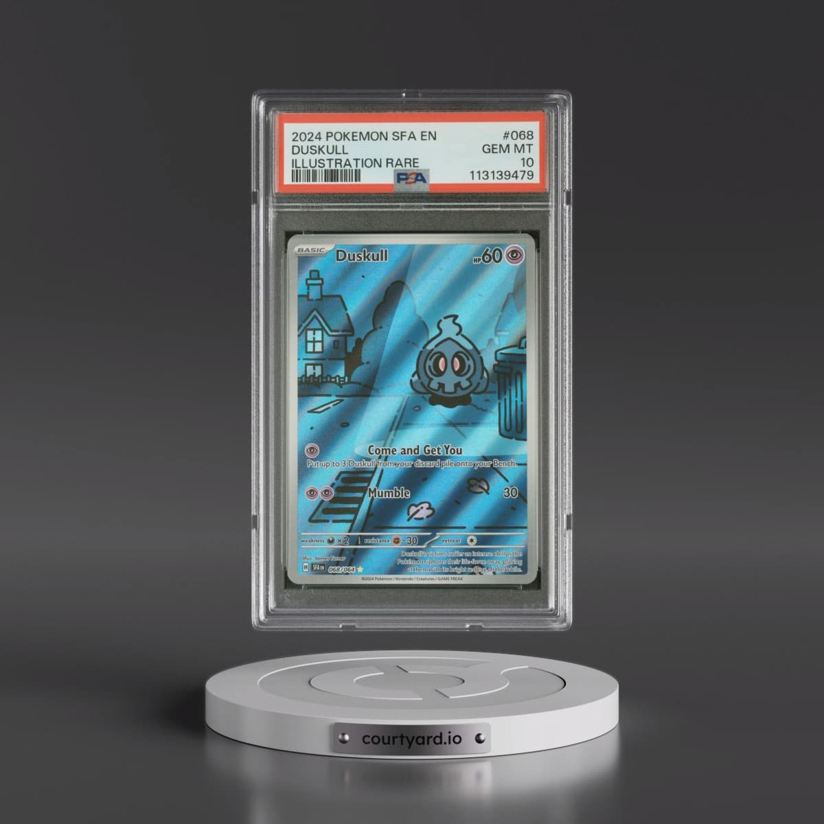 2024 Pokémon Sfa EN-Shrouded Fable #068 Duskull - Illustration Rare (PSA 10 GEM MINT)