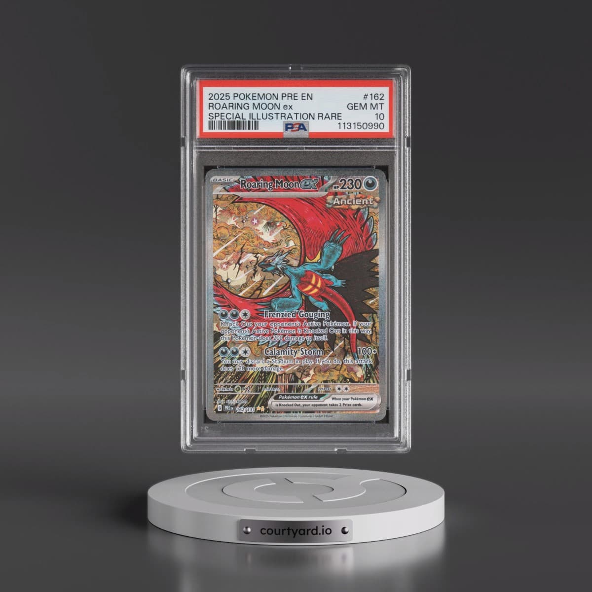 2025 Pokémon Pre EN-Prismatic Evolutions #162 Roaring Moon EX - Holo Special Illustration Rare (PSA 10 GEM MINT)