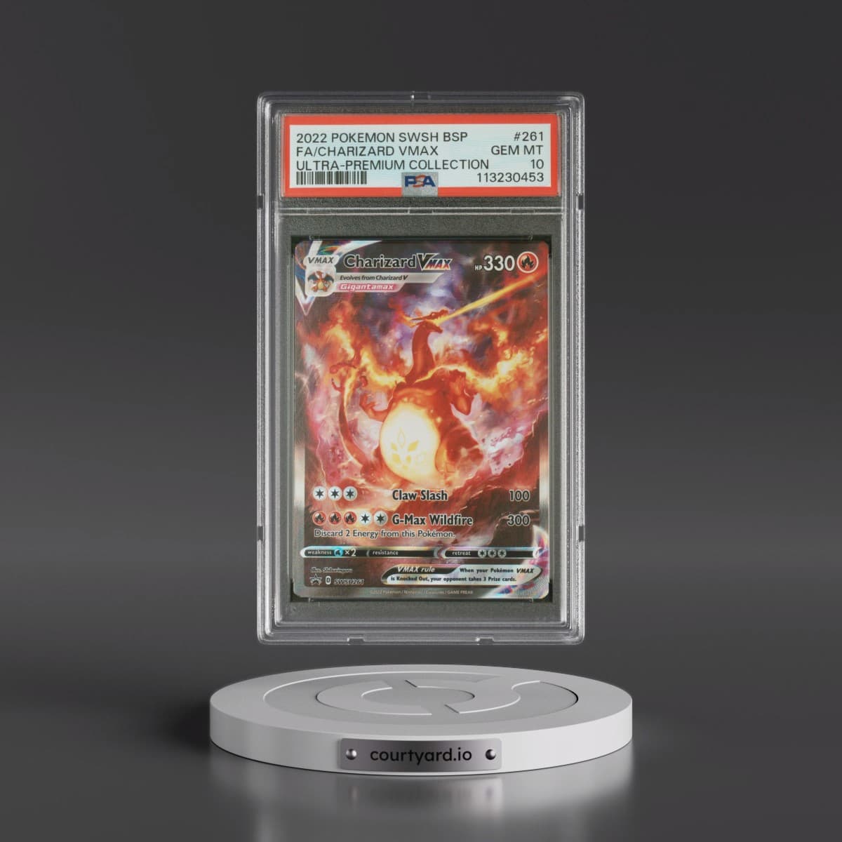 2022 Pokémon Swsh Black Star Promo #261 Charizard Vmax - Full Art Sword & Shield Ultra-Premium Collection-Charizard (PSA 10 GEM MINT)