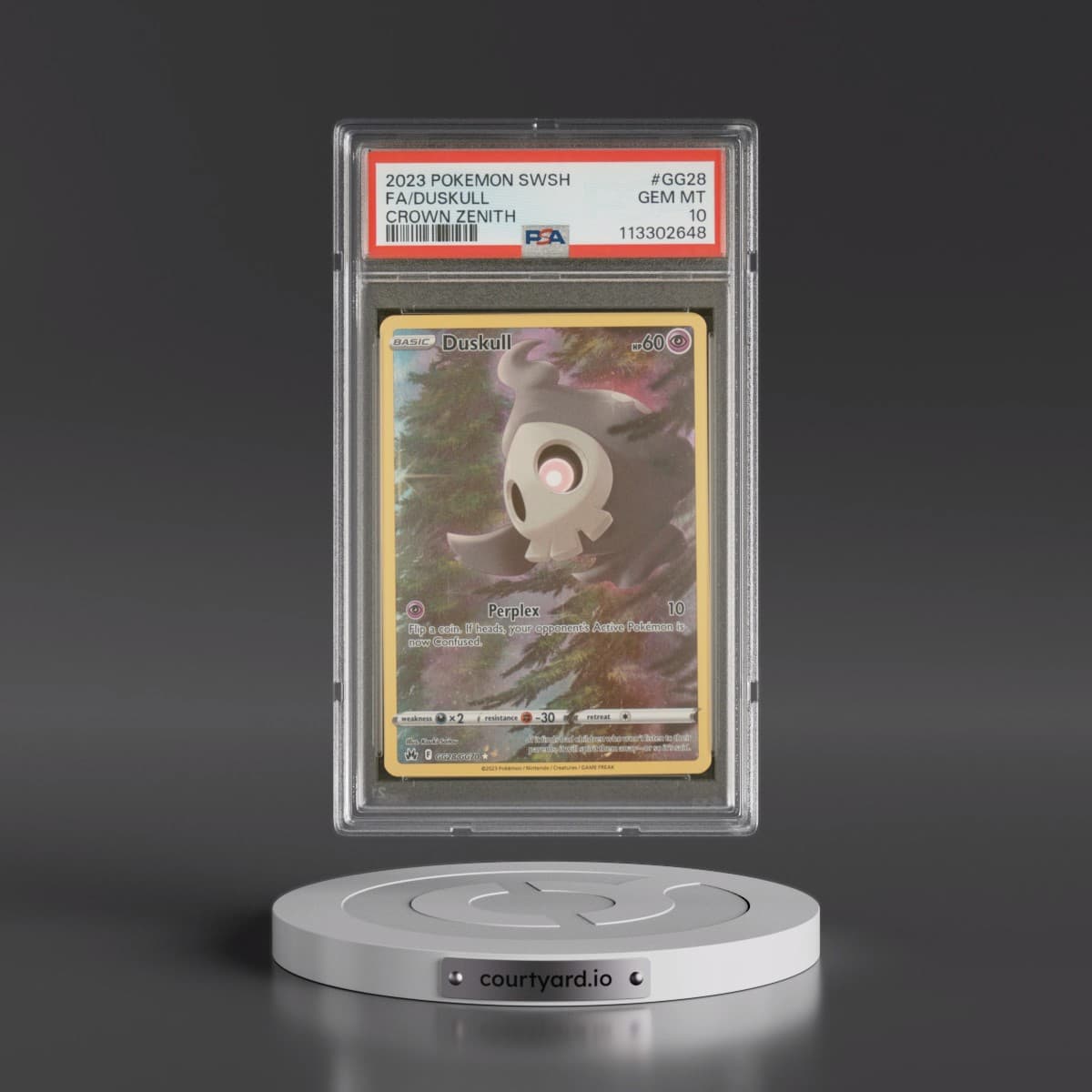 2023 Pokémon Sword and Shield Crown Zenith #GG28 Duskull - Full Art (PSA 10 GEM MINT)