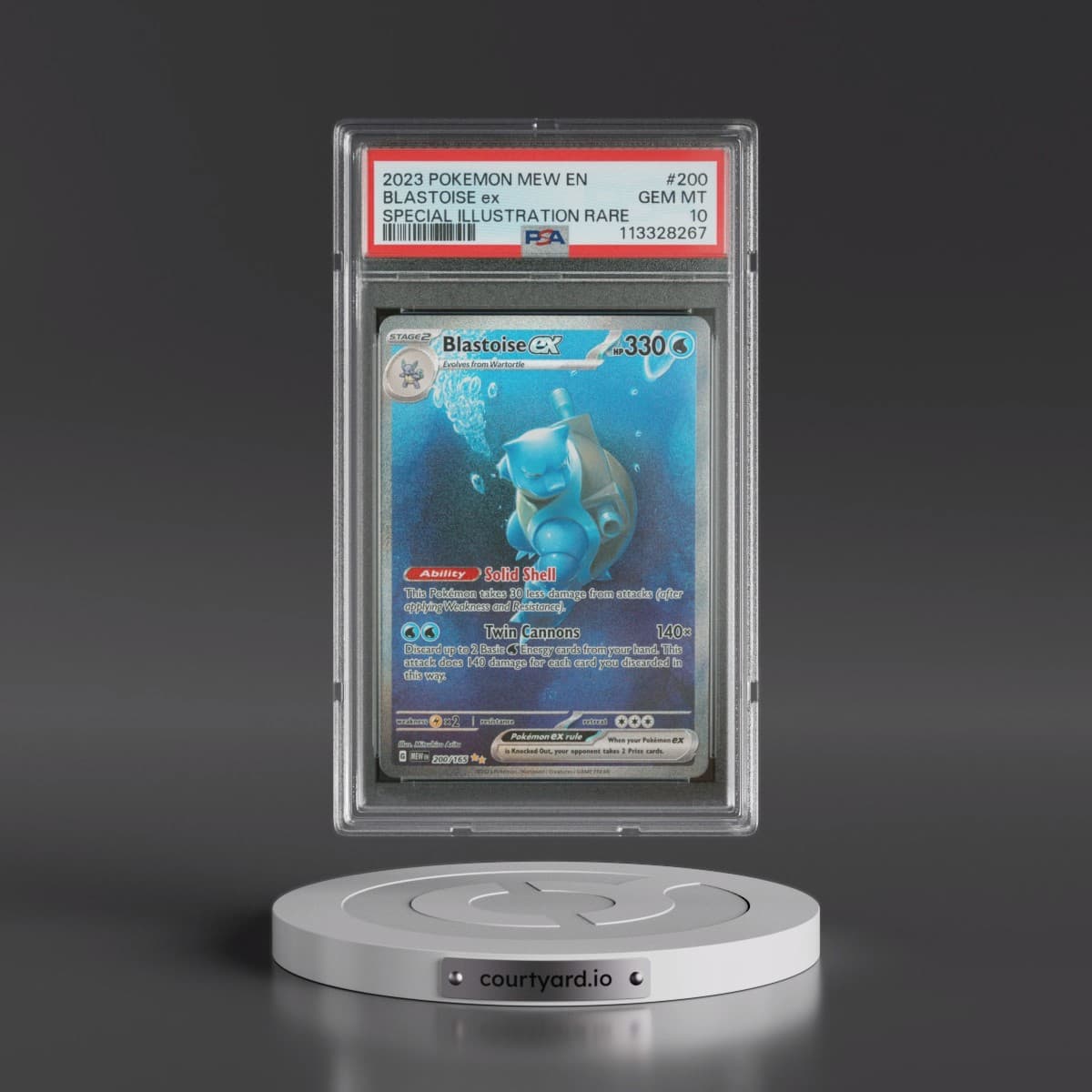 2023 Pokémon Mew EN-151 #200 Blastoise EX - Holo Special Illustration Rare (PSA 10 GEM MINT)