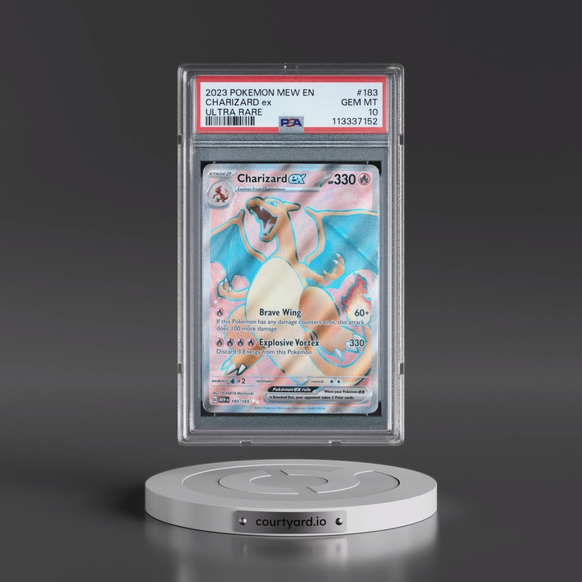 2023 Pokémon Mew EN-151 #183 Charizard EX - Holo Ultra Rare (PSA 10 GEM MINT)